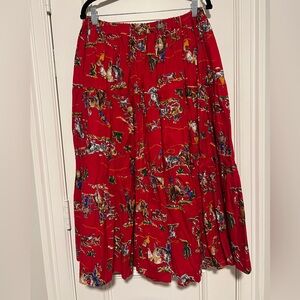 Vintage 1990s Cowgirl Maxi Skirt l, one size, incredible find!